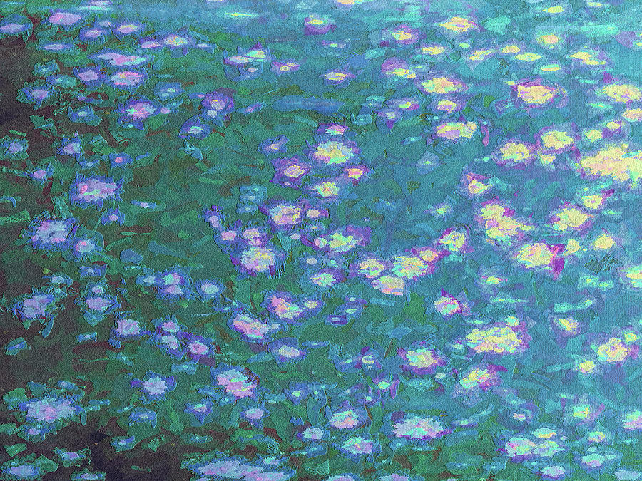 Lotus Pond At Twilight Digital Art by Deborah League