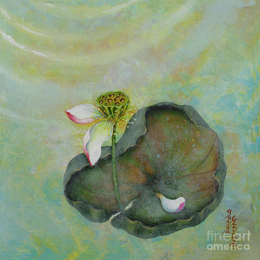 Lotus pool. 3rd of 4 parts  Painting by Yuliya Glavnaya