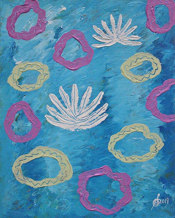 Lotuses original painting Painting by Sol Luckman