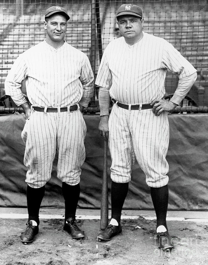 Lou Gehrig and Babe Ruth Photograph by National Baseball Hall Of Fame Library