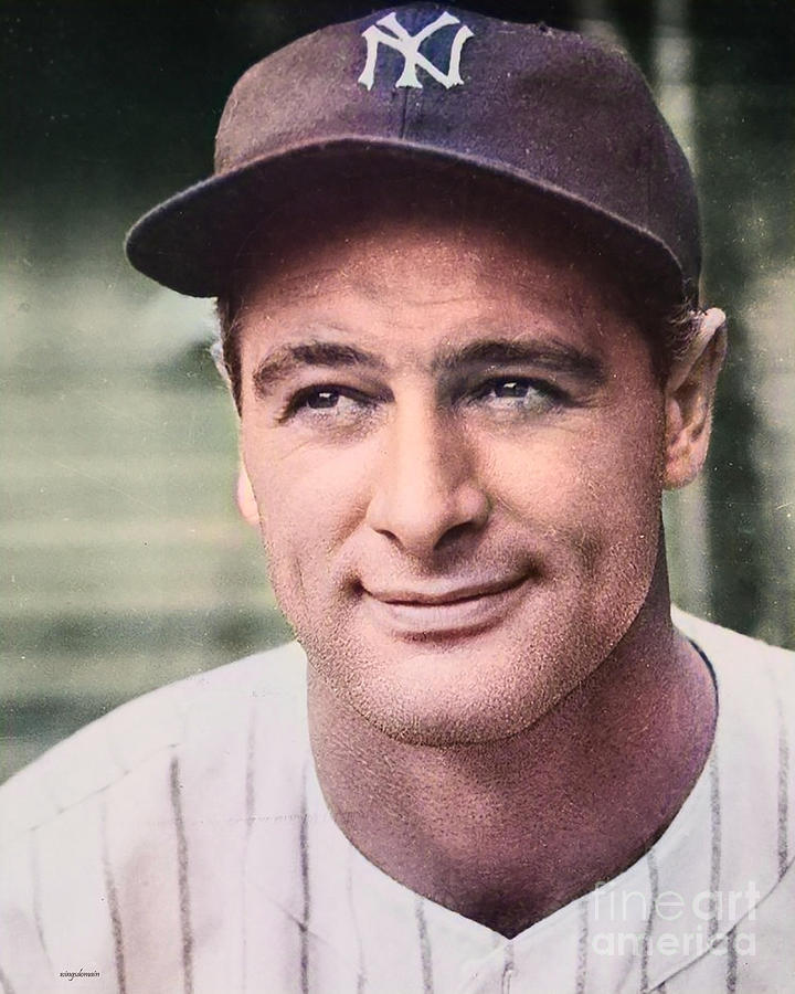 Lou Gehrig Colorized 20200510 v2 Photograph by Wingsdomain Art and Photography