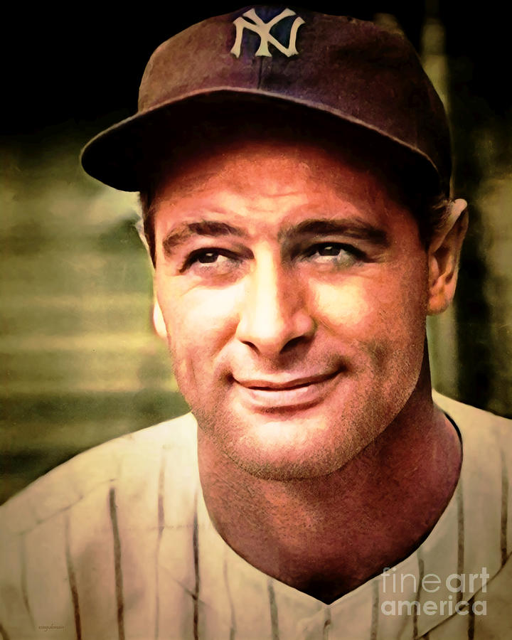 Lou Gehrig Colorized 20200510 Photograph by Wingsdomain Art and Photography