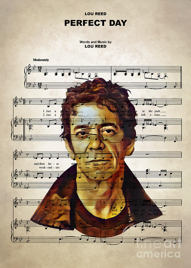 Lou Reed Digital Art - Lou Reed - Perfect Day by Bo Kev