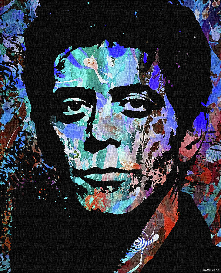 Lou Reed psychedelic portrait Digital Art by Movie World Posters