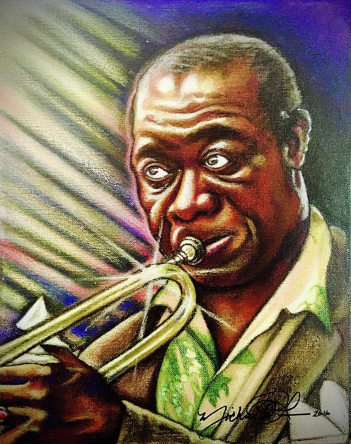 Louie Armstrong Mixed Media by Michael Lee - Fine Art America