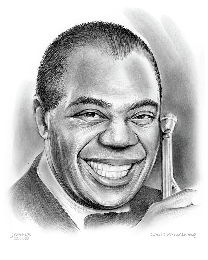 Louis Armstrong 02FEB22 Drawing by Greg Joens