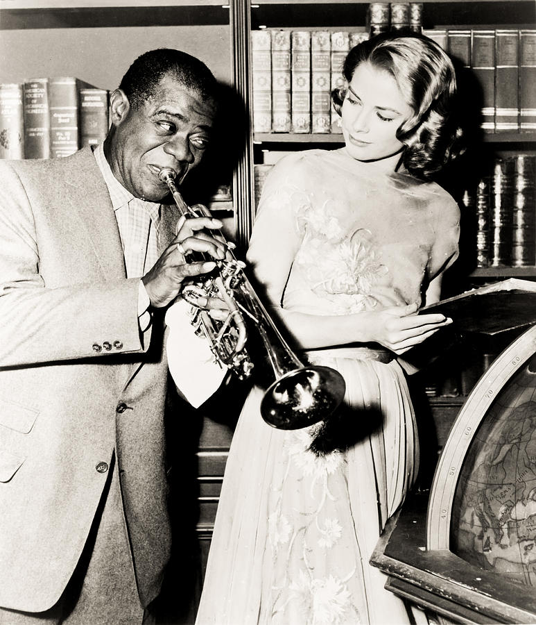 Louis Armstrong and Grace Kelly Photograph by Orca Art Gallery - Fine ...