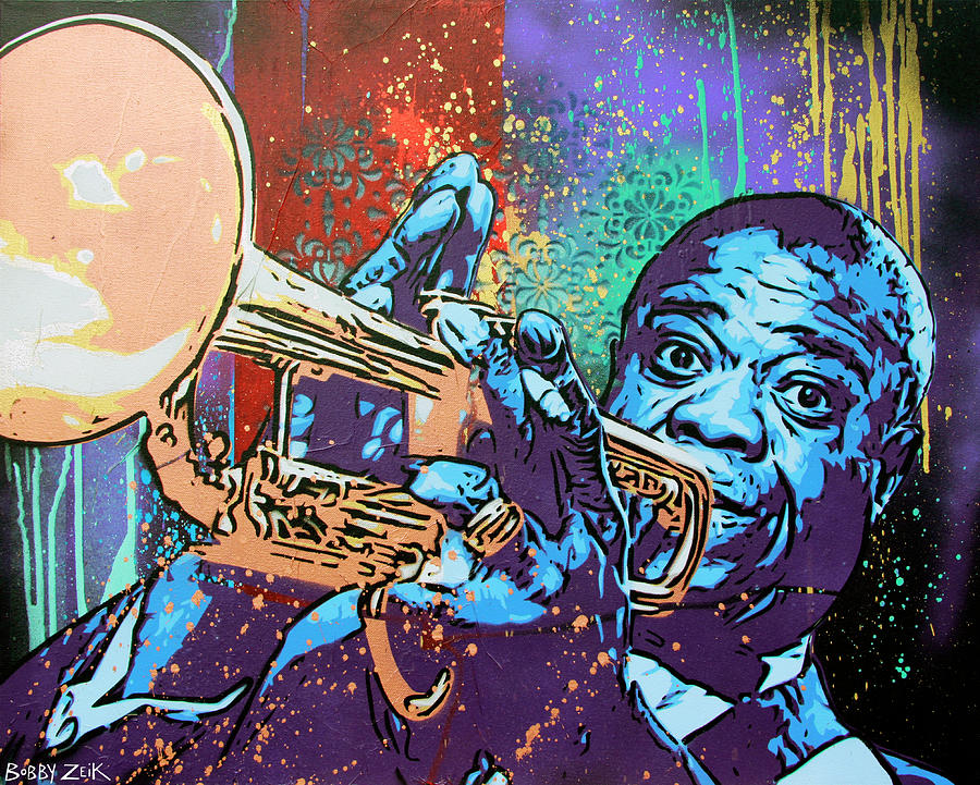 Louis Armstrong Painting by Bobby Zeik - Fine Art America
