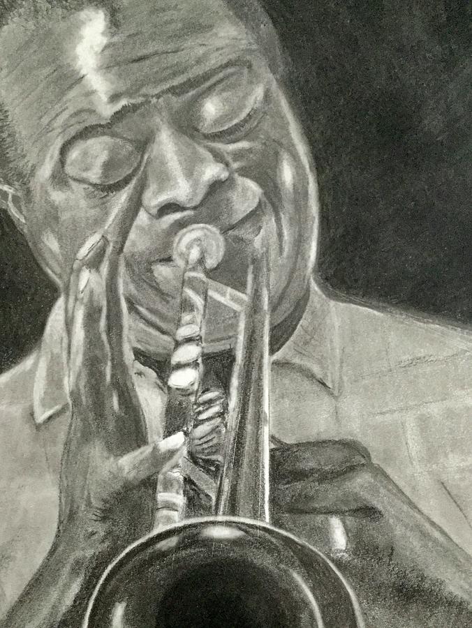 Louis Armstrong Drawing by Edward Pettit