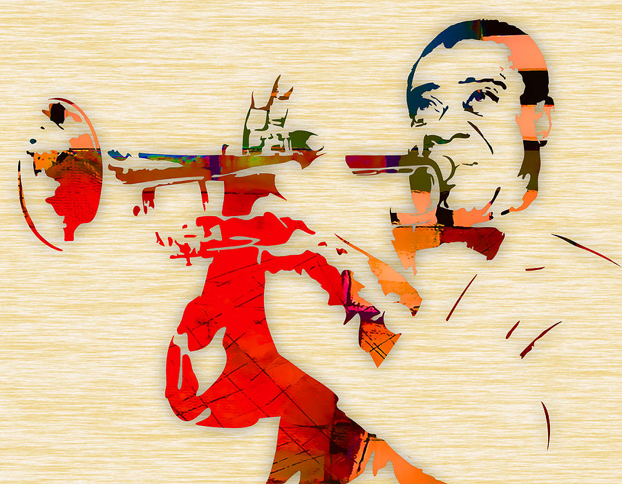 Louis Armstrong Jazz Mixed Media by Marvin Blaine