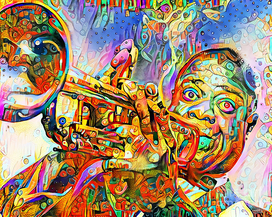 Louis Armstrong What A Beautiful World in Vibrant Contemporary Whimsical Colors 20200731v2 Photograph by Wingsdomain Art and Photography