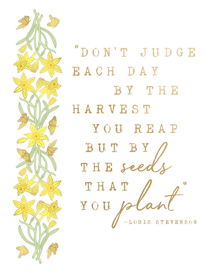 Louis Stevenson Inspirational Quote - Art by Jen Montgomery Painting by Jen Montgomery