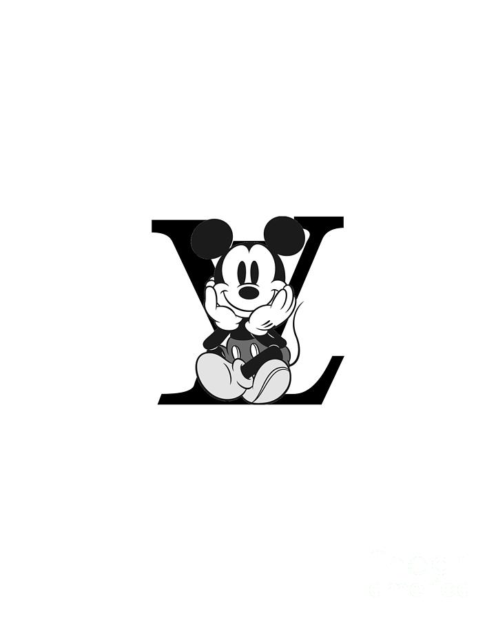 Louis Vuitton Lv Monochrome Mickey Mouse Mixed Media By Jeromy Kunze 