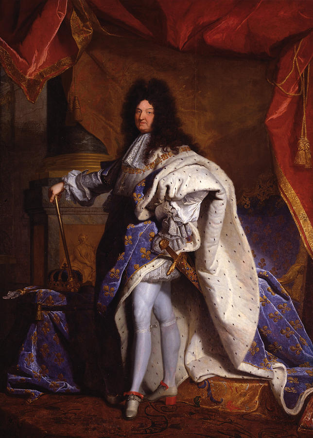 Louis XIV, King of France, 1702  Painting by Hyacinthe Rigaud
