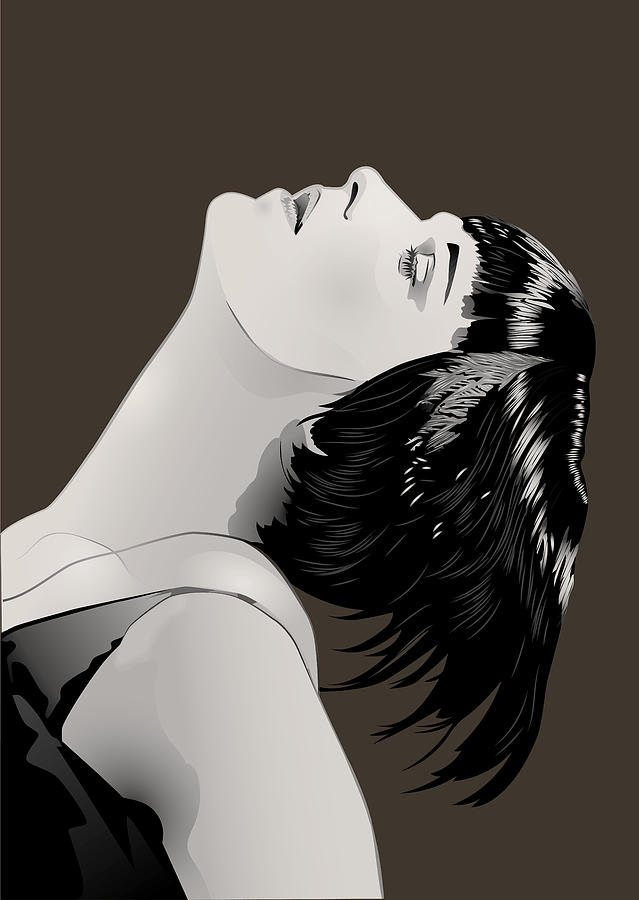 Louise Brooks in Berlin - Umber Taupe Digital Art by Louise Brooks