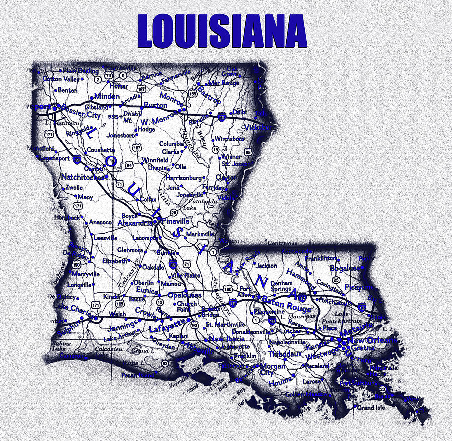 Louisiana blue print work Digital Art by David Lee Thompson