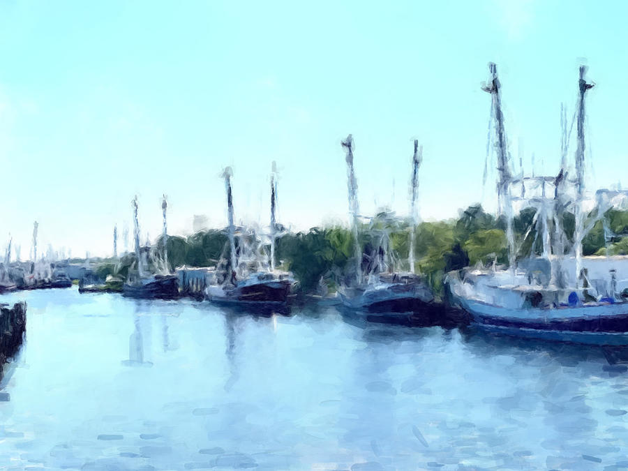 Louisiana Shrimpers Painting by Gary Arnold