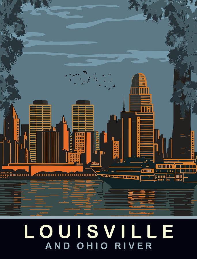 Louisville, City Skyline Digital Art By Long Shot - Fine Art America