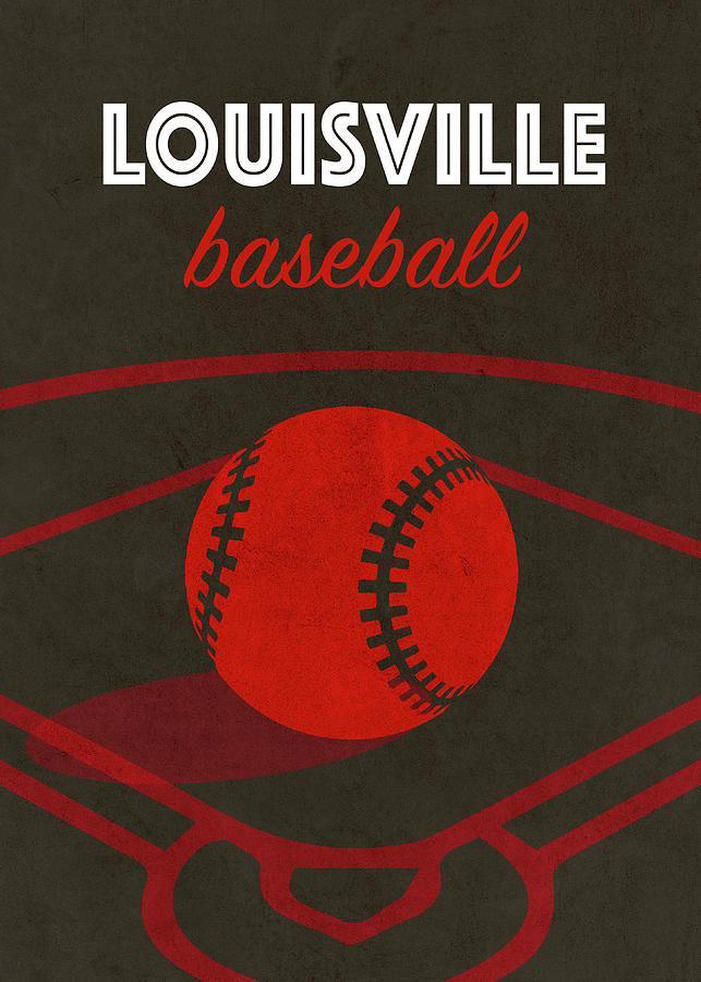 Louisville Mixed Media - Louisville College Baseball Sports Vintage Poster by Design Turnpike