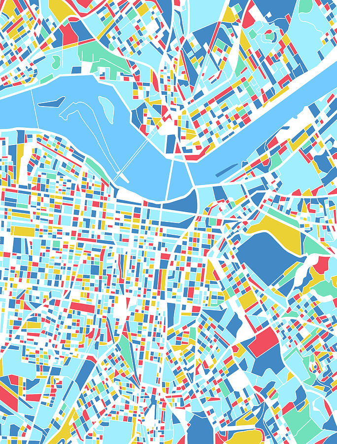 Louisville Map Retro 7 Digital Art