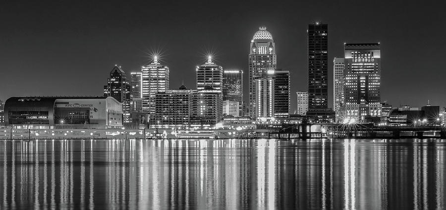 Louisville Panorama Skyline Reflection Photograph by Dan Sproul