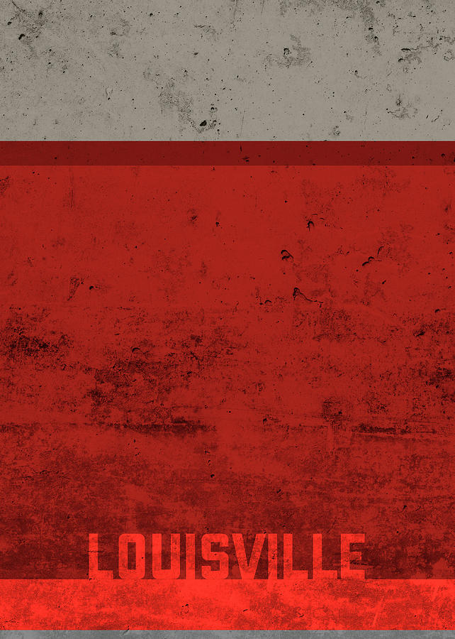 Louisville Mixed Media - Louisville Team Colors College University Bold Simple Series by Design Turnpike
