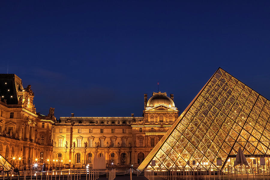 Louvre At Twilight Photograph