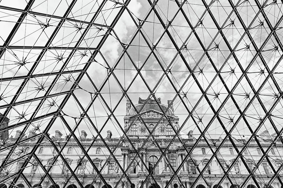 Louvre - Black and White Photograph by Melanie Alexandra Price