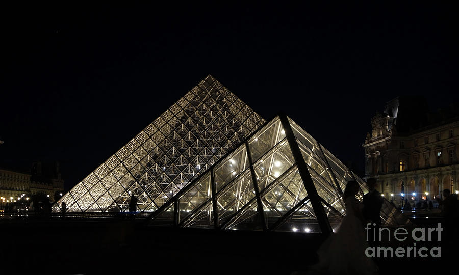 Louvre entrance pyramid 2 Photograph by Rudi Prott