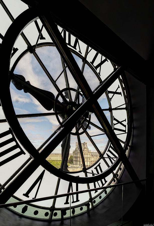Louvre from Orsay Clock Paris Photograph by Weston Westmoreland