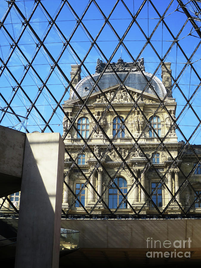 Louvre Through the Pyramid Photograph by Rick Locke - Out of the Corner of My Eye