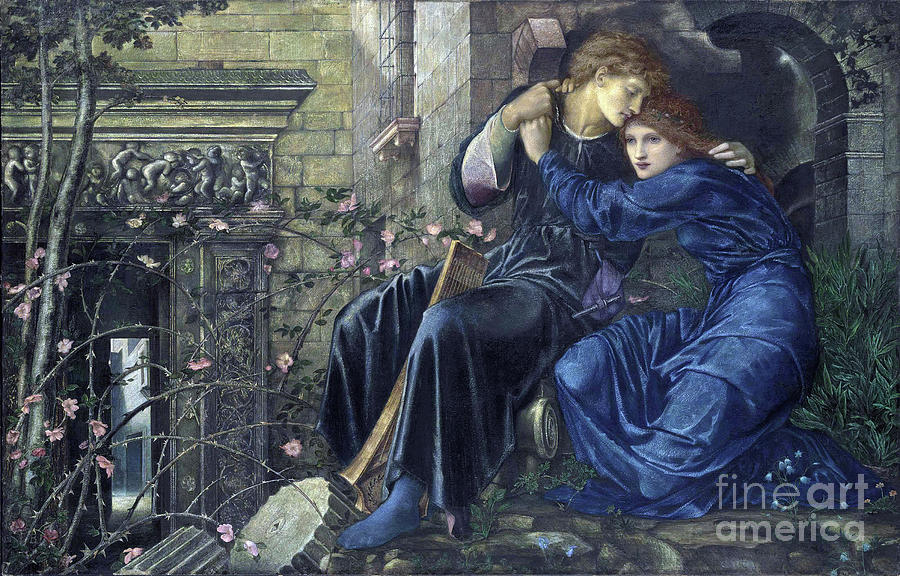 Love among the Ruins 1870 Painting by Edward Coley Burne Jones