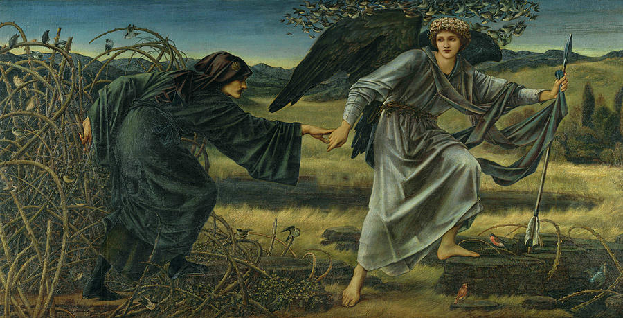 Edward Burne Jones Painting - Love and the Pilgrim by Edward Burne-Jones