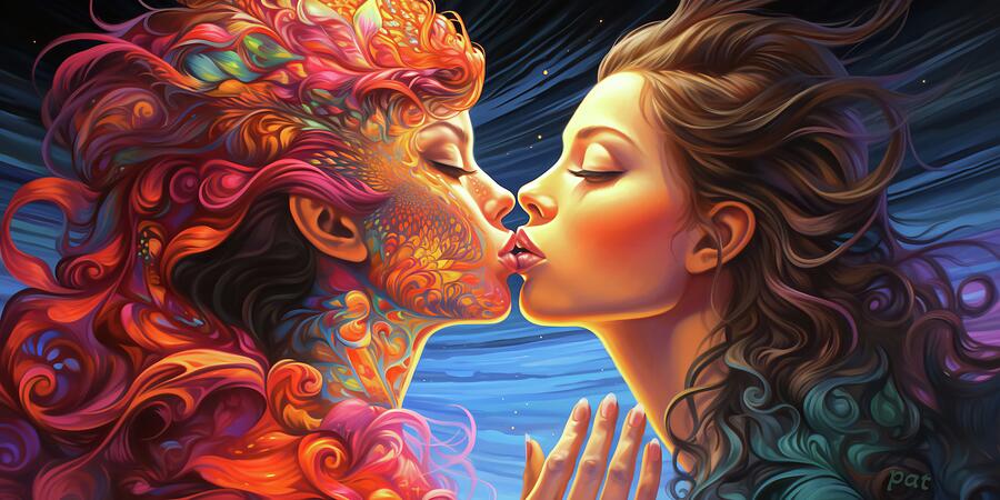 Unique Digital Art - Love Awakening by Patrick Reiner