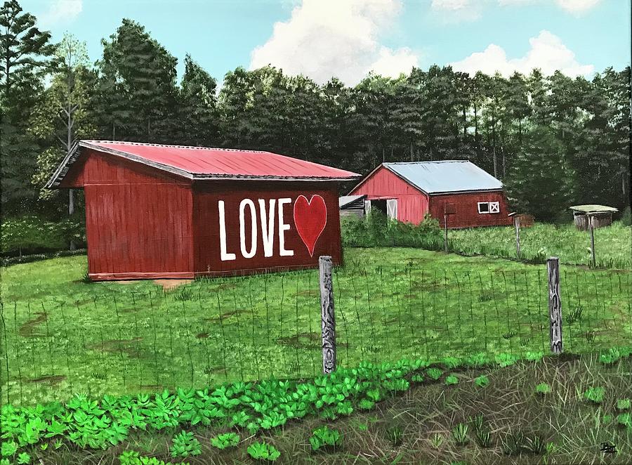 Love Barn Painting by Boots Quimby