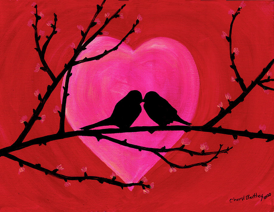 Love Birds Painting by Cheryl Bartley | Fine Art America