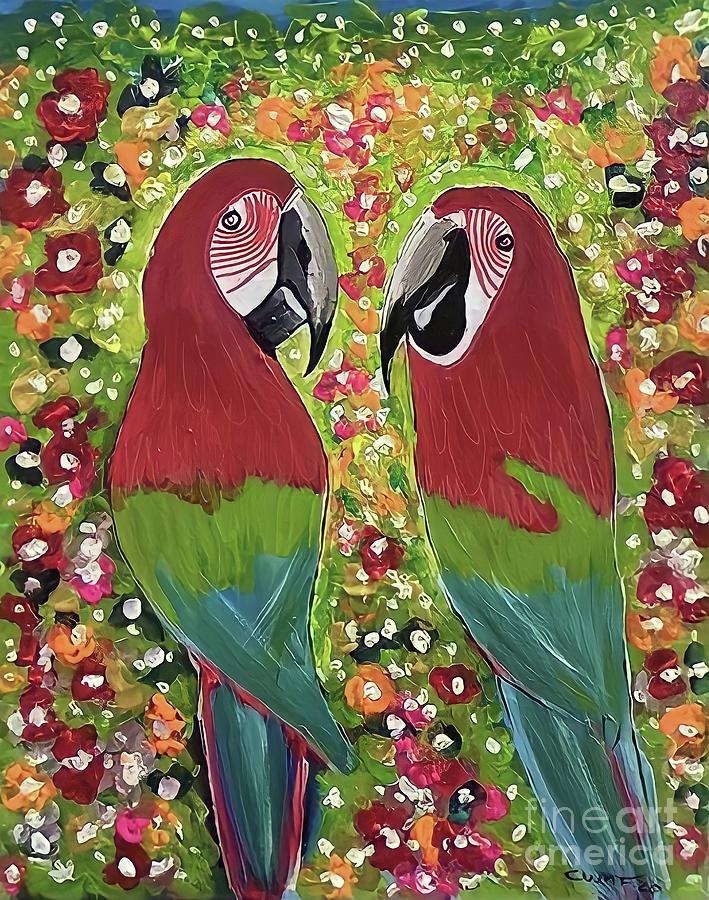 Love Birds Painting by Ciet Friethoff