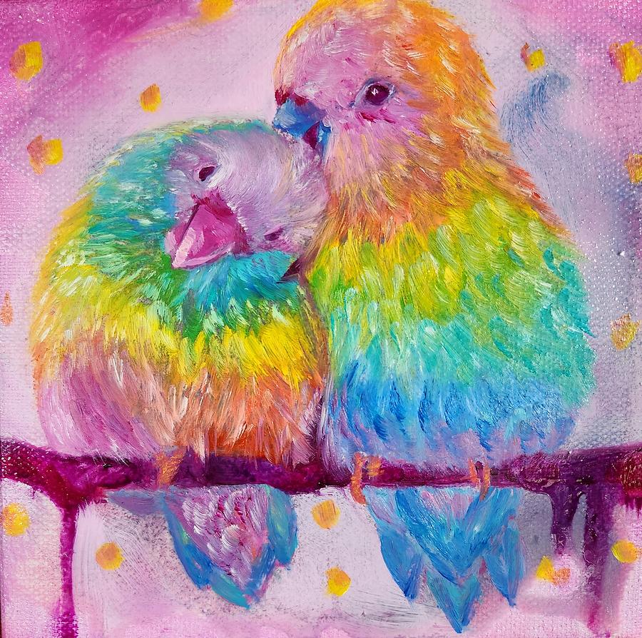 Love Birds Painting By Nicole Hagg Fine Art America