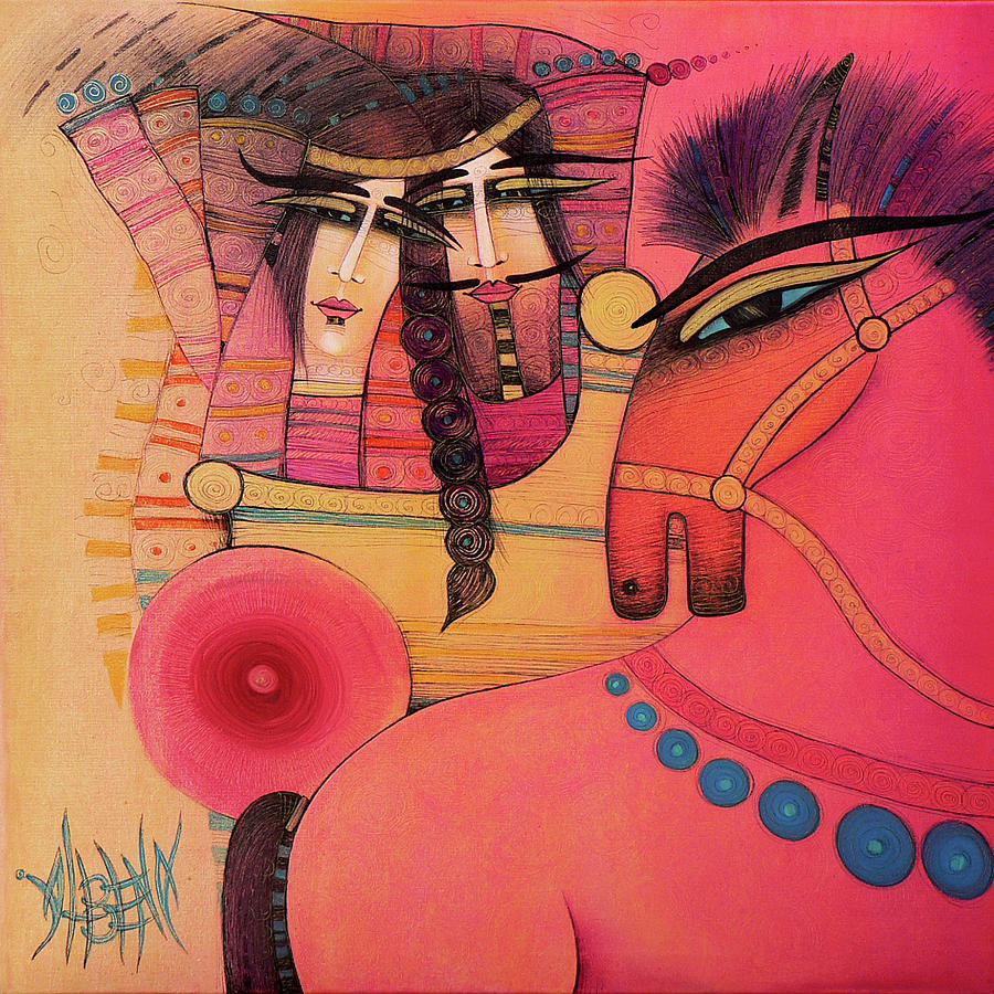 Fantasy Painting - Love Carriage by Albena Vatcheva