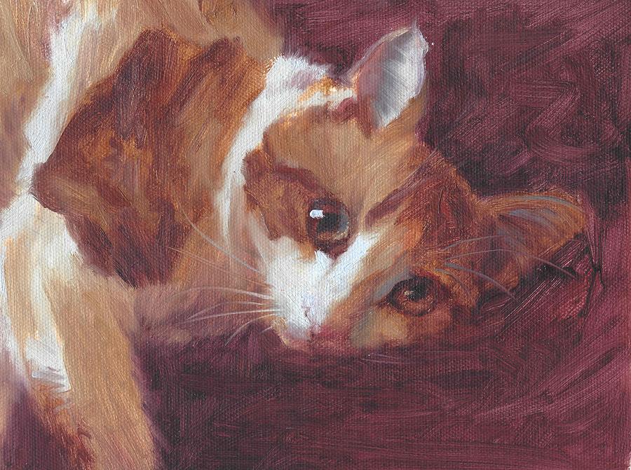 Love Cat Painting by Christine Lytwynczuk