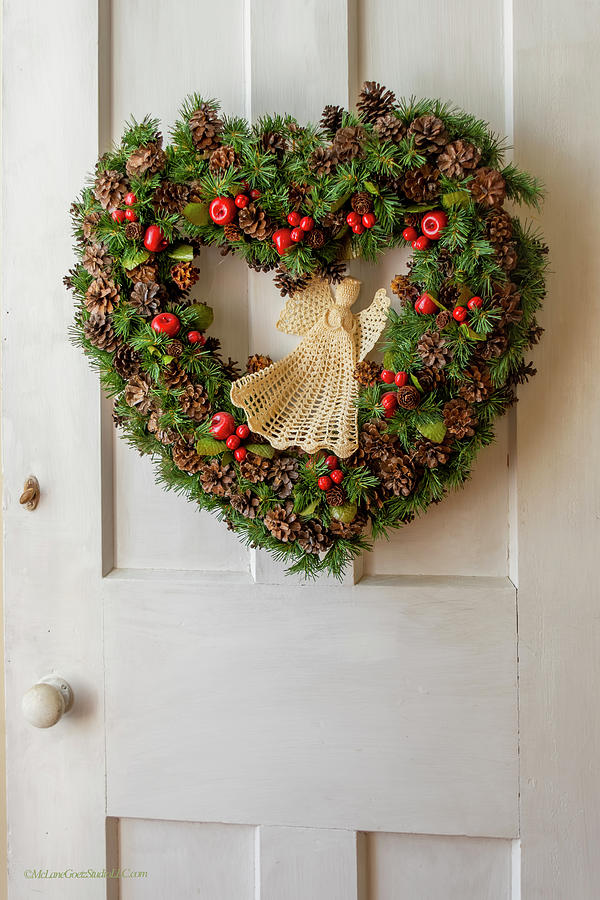 Love Christmas Wreath Photograph