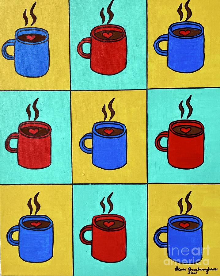 Love Coffee Painting by Sean Brushingham - Fine Art America