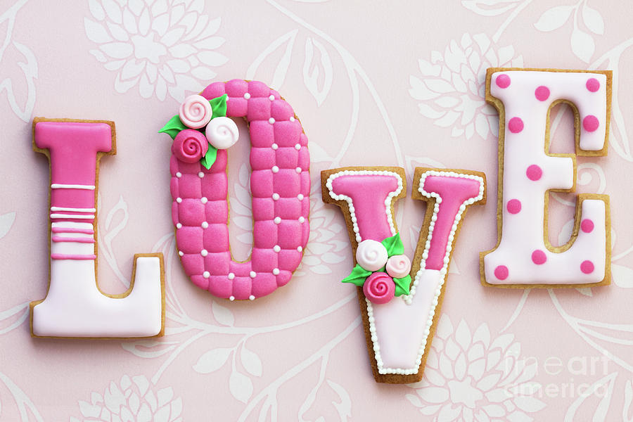 Cookie Photograph - Love cookies by Ruth Black