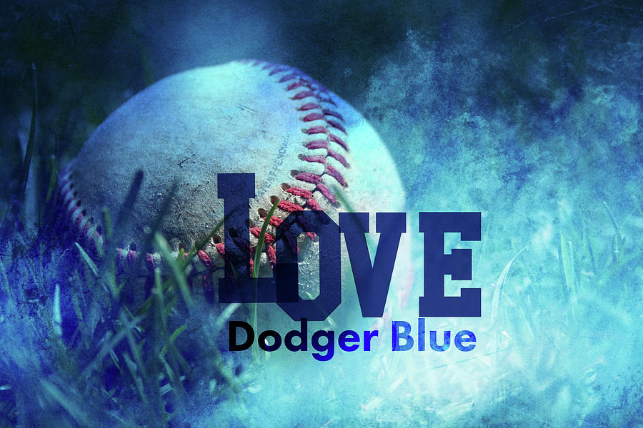 Baseball Digital Art - Love Dodger Blue by Terry Davis