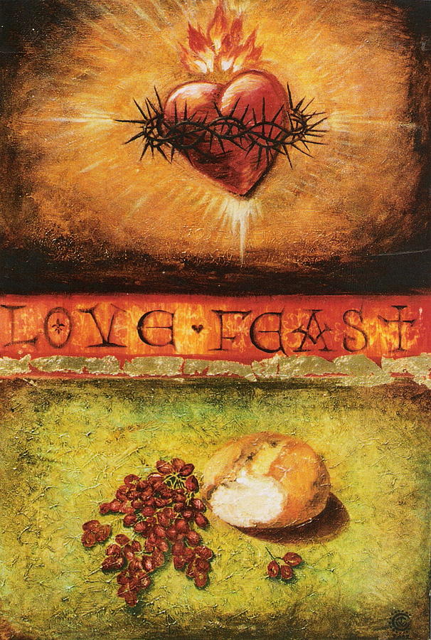Bread Painting - Love Feast by Teresa Carter Bread Painting - Love Feast by Teresa Carter