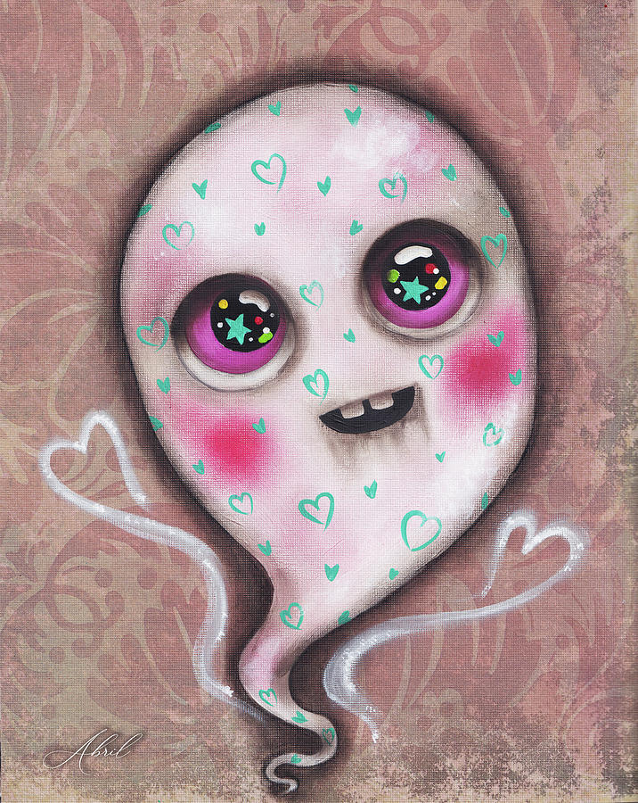 Halloween Painting - Love Ghost by Abril Andrade