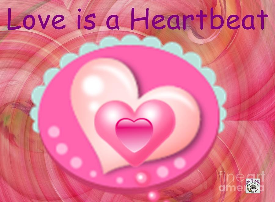 Love Heartbeat Mixed Media
