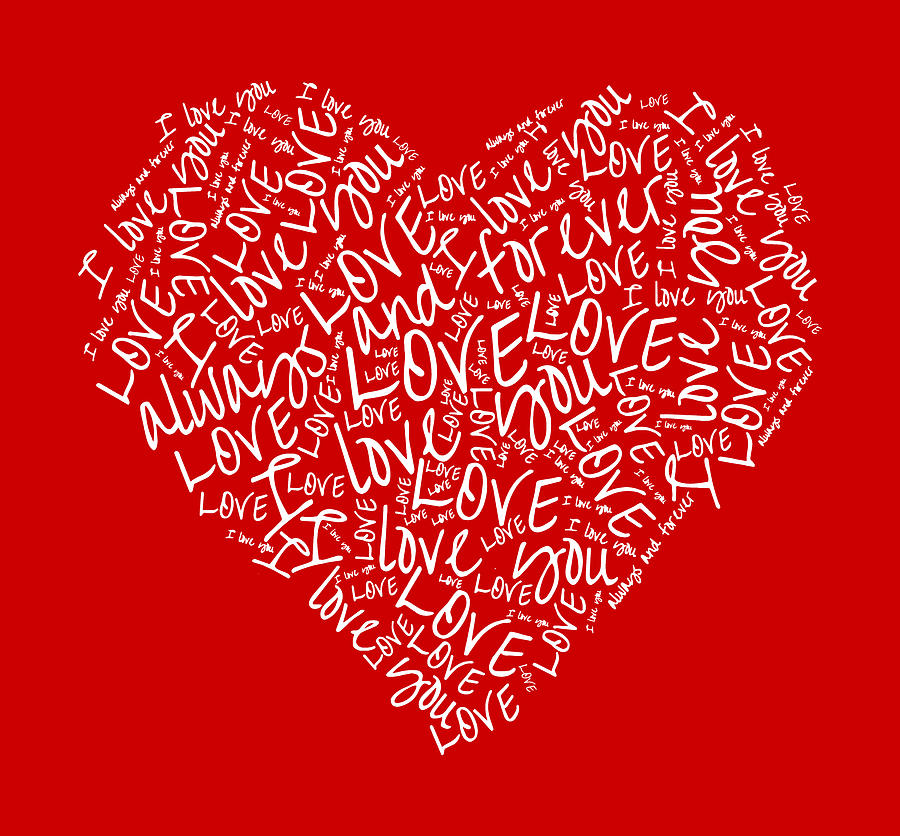 love word art heart
