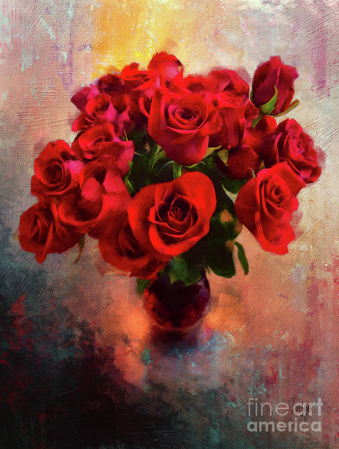 Love In A Vase Digital Art by Lois Bryan