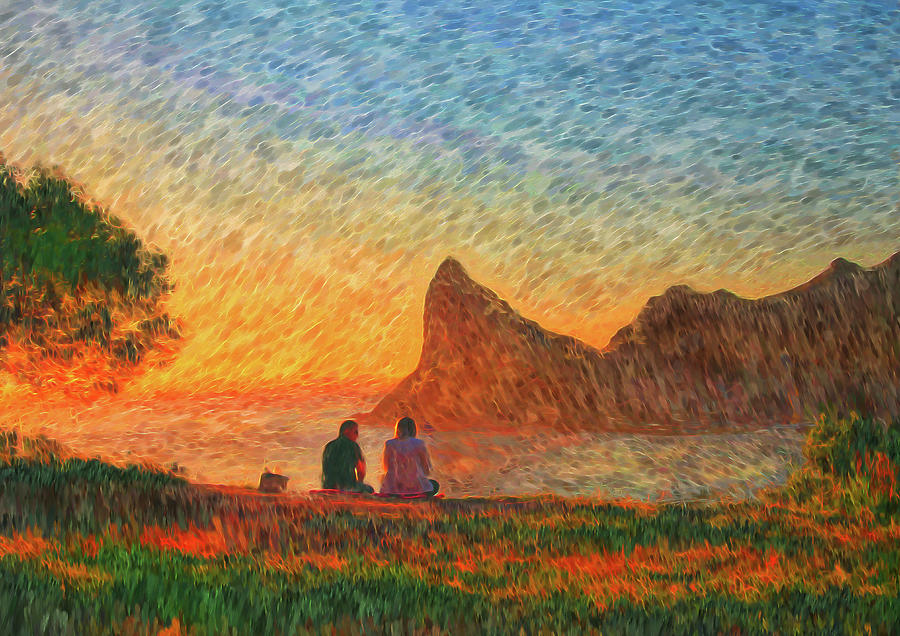 Impressionism Painting - Love in Hout Bay by Michael Durst